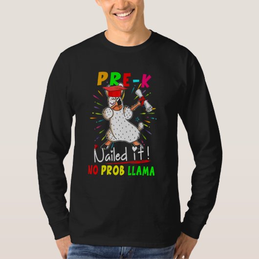 Pre K deed het goed Geen probleem Llama Dabbing Ll T-shirt (Voorkant)