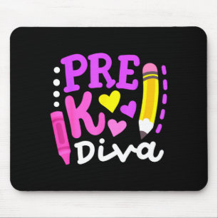 Pre-k diva grappige welkom terug naar school lerar muismat