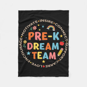 Pre-k Droom Team Ck naar School Leraar Zorg Liefde Fleece Deken
