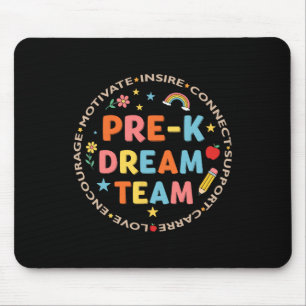 Pre-k Droom Team Terug naar school Leraar Zorg Lie Muismat