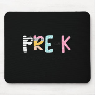 Pre-k droomteam kleuterleidster eerste schooldag muismat