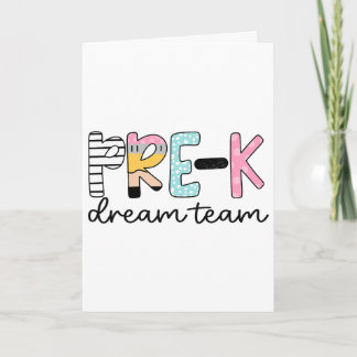 Pre-k droomteam peuterspeelzaal leerkracht eerste  kaart