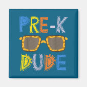 Pre-k Dude Back To School-first Day Of Preschool G Magneet (Voorkant)