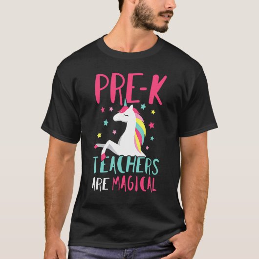 Pre K Eenhoorn Leraar T-shirt (Voorkant)