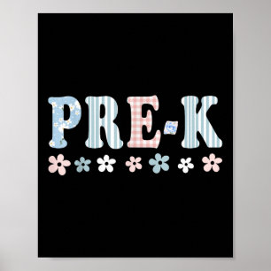 Pre-K Eerste Dag van de School Preschool Leraar St Poster
