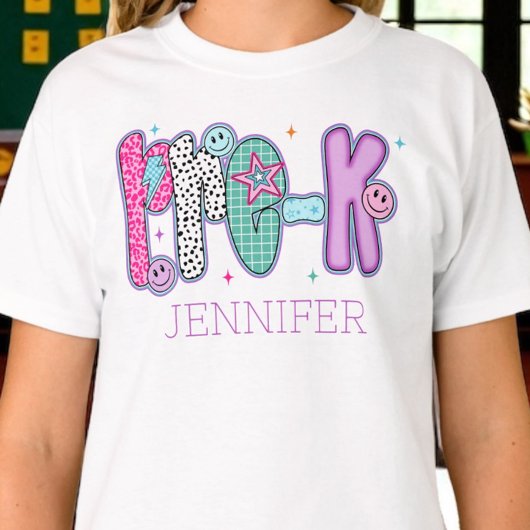 Pre K Eerste Schooldag Coquette Meisjesachtige Maa T-shirt