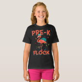 Pre-K Flock Flamingo terug naar school T-shirt (Voorkant volledig)