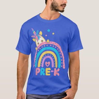 Pre-K Funny Rainbow Unicorn terug naar school Gift T-shirt