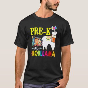 Pre K Geen Probleem Lama Terug naar school Eerste T-shirt