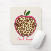 Pre-K Giraffe voor leraar afdrukken Apple Muismat (Met muis)