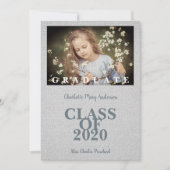Pre-K Graduation Simple Photo Gray Textile Texture (Voorkant)