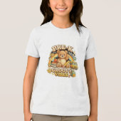 Pre-K Groovy Vibes Retro Ontwerp Tri-Blend Shirt (Voorkant)