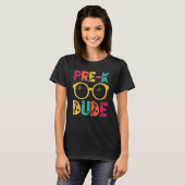 Pre-k guy Glasses terug naar school leraar student T-shirt (Voorkant volledig)