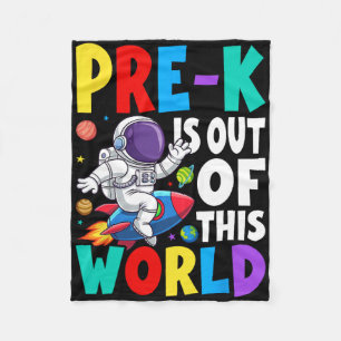 Pre-k is buiten deze wereld Schattige astronaut te Fleece Deken