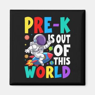 Pre-k is buiten deze wereld Schattige astronaut te Magneet