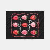 Pre K Is My Jam Aardbei Fruit Leraar Student Fleece Deken (Voorkant (Horizontaal))