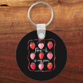Pre K Is My Jam Aardbei Fruit Leraar Student Sleutelhanger (Voorkant)