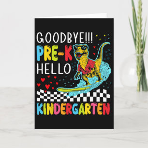Pre-k Jongens Laatste Schooldag Dinosaur T-rex Mon Kaart