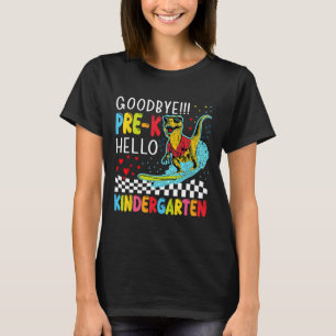 Pre-k Jongens Laatste Schooldag Dinosaur T-rex Mon T-shirt