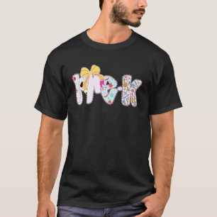 Pre-K Kantlintje Potlood Coquette Strik Terug Naar T-shirt
