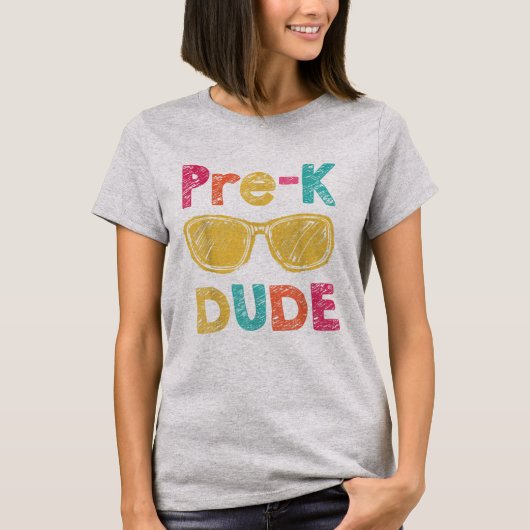 Pre k kerel, kleuter dude, t-shirt (Voorkant)