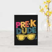 Pre-k Kerel terug naar school shirts eerste dag va Kaart (Gele Bloem)