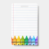 Pre-K kinderopvang leraar badge met primaire kleur (Achterkant)