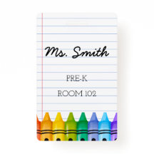 Pre-K kinderopvang leraar badge met primaire kleur