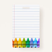 Pre-K kinderopvang leraar badge met primaire kleur (Achterkant)