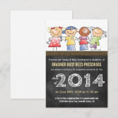 Pre-K klasse van Afstudeerder van het karton van 2 Kaart (Voorkant / Achterkant)