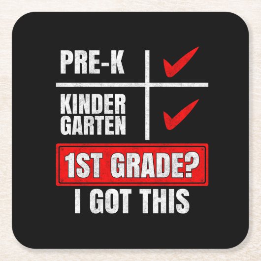 PRE-K KLEUTERSCHOOL 1E KLAS? IK HEB DIT KARTONNEN ONDERZETTERS (Voorkant)