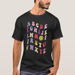 Pre K Kleuterschool Hoge Alfabet Terug naar school T-shirt