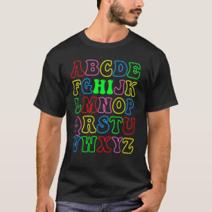 Pre K Kleuterschool Hoge Alfabet Terug naar school T-shirt
