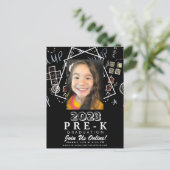Pre-K Kleuterschool Virtuele Afstudeerkladplaat Briefkaart (Staand voorkant)