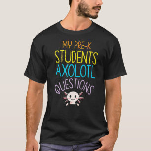 Pre-K leraar bedankt Axolotl voor vragen Regenboog T-shirt