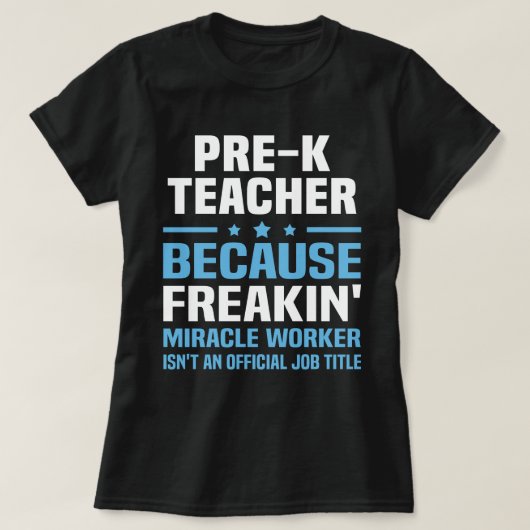 Pre-K leraar T-shirt (Design voorkant)