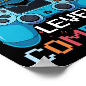 Pre-k Level Complete Video Gamer Boy Graduation  Poster (Hoek)