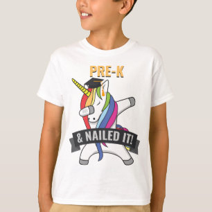 PRE K Nailing it Unicorn Dabbing Afstuderen T-shirt