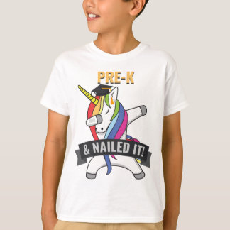 PRE K Nailing it Unicorn Dabbing Afstuderen T-shirt