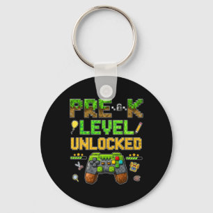 Pre K-niveau ontgrendeld Ck naar school gamer jong Sleutelhanger