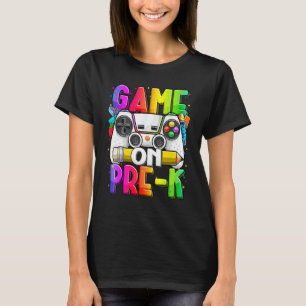 Pre K-niveau ontgrendeld Game On Pre K terug naar  T-shirt