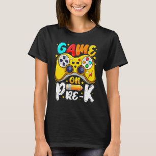 Pre K-niveau ontgrendeld Game On Pre K terug naar  T-shirt