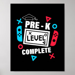 Pre-k Niveau Voltooid Afgestudeerd Laatste Dag Van Poster