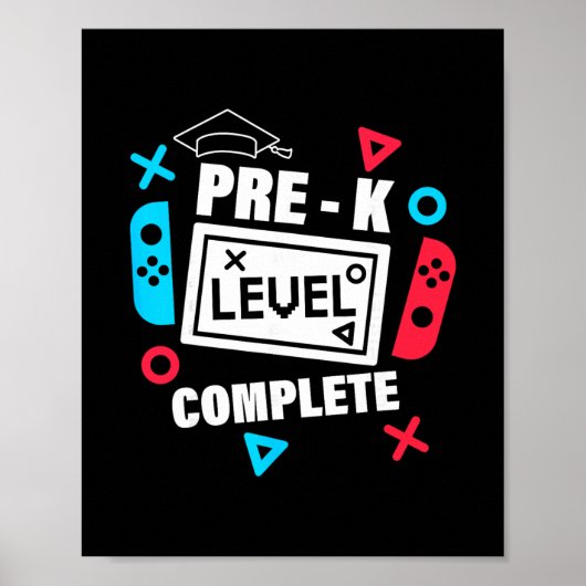 Pre-k Niveau Voltooid Afgestudeerd Laatste Dag Van Poster (Voorkant)