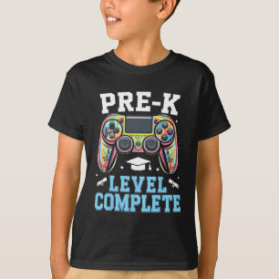 Pre-k niveau voltooid laatste schooldag Gamer afge T-shirt