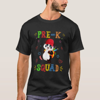 Pre-K Panda Squad Terug naar School T-shirt