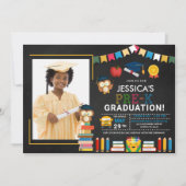 Pre-K Photo Afstuderen Chalkboard Kaart (Voorkant)