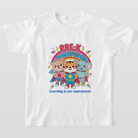 Pre-K Power Crew – Tiny but Mighty! T-shirt (Laagn)