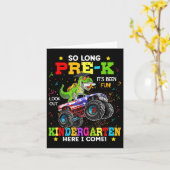 Pre-k Preschool Afstuderen Boys Dinosaur Pre-k Gra Kaart (Gele Bloem)
