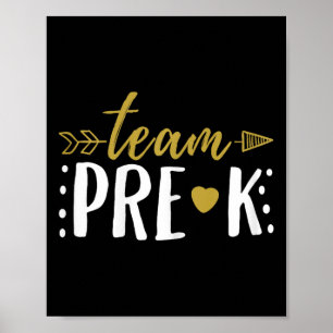 Pre-K Preschool Teacher Student Arrow Poster